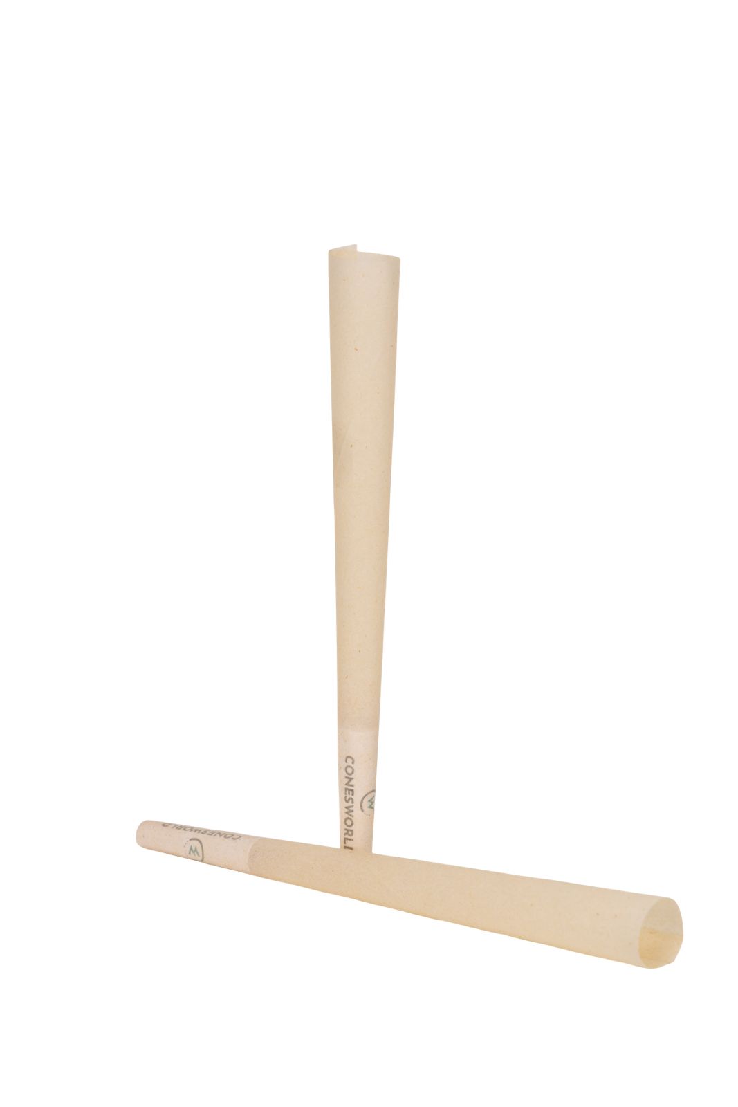 109 mm Unrefined Organic Hemp Pre-Rolled Cones w/ 26 mm Conical Wooden Tip -  [250 Cones per Box]