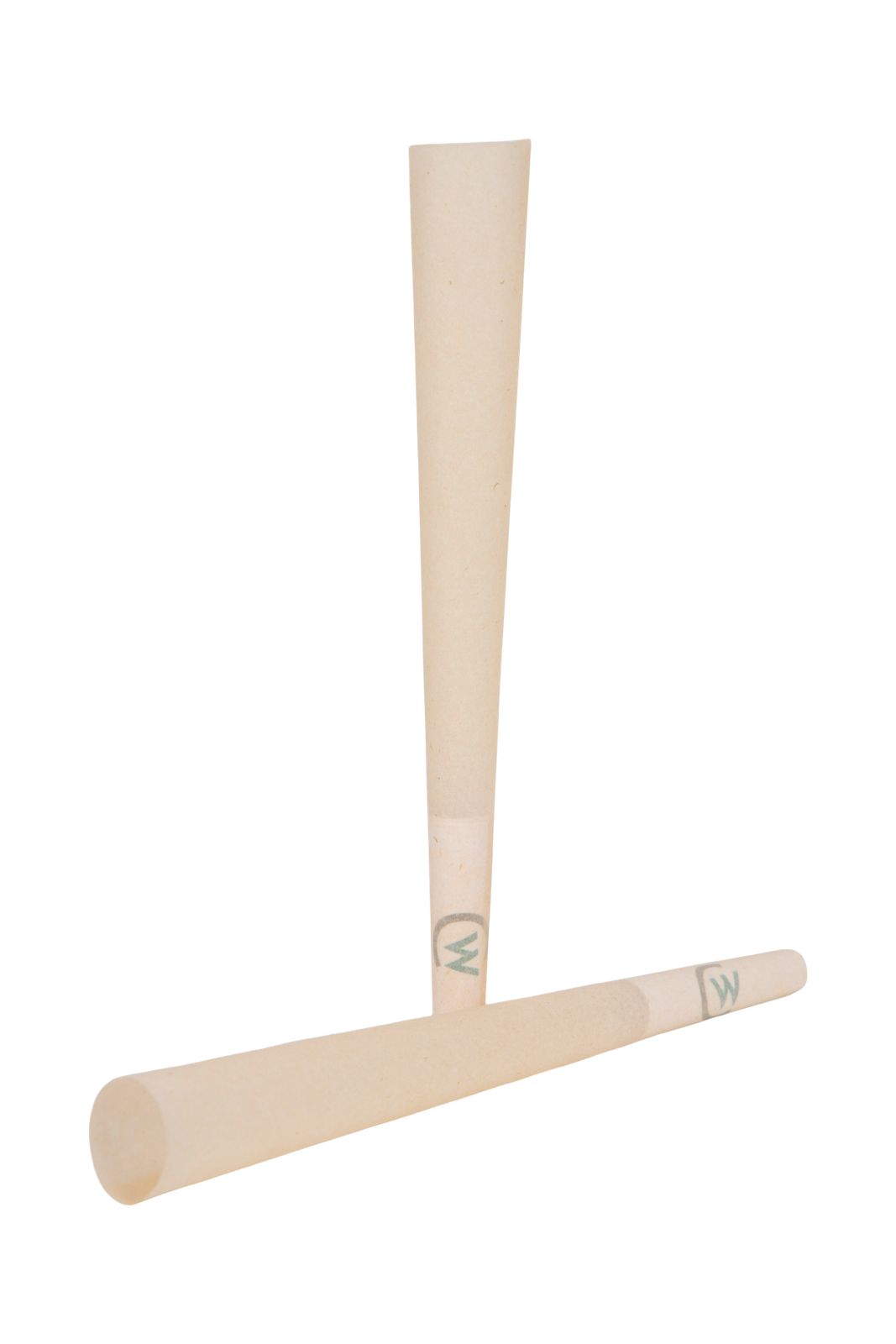 109 mm Unrefined Organic Hemp Pre-Rolled Cones w/ 26 mm Conical Wooden Tip -  [250 Cones per Box]