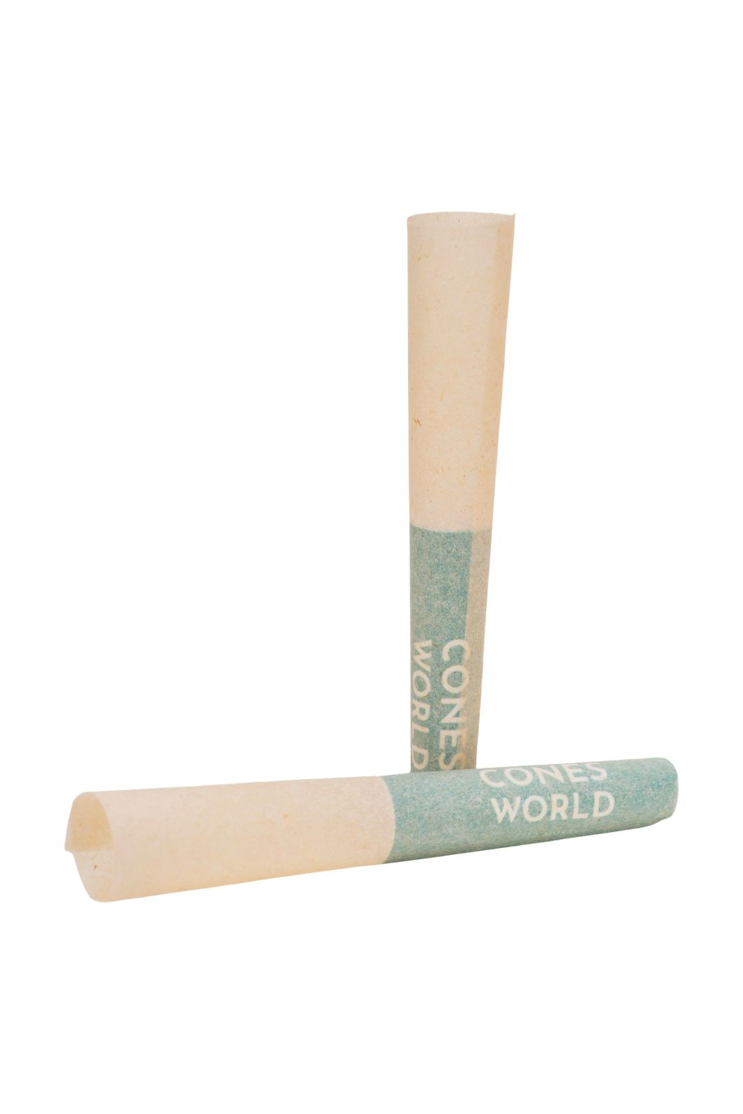 64mm Unrefined Organic Hemp Pre-Rolled Cones w/ 26mm Plain White Filter Tip (M/W) -  [1000 Cones per Box]