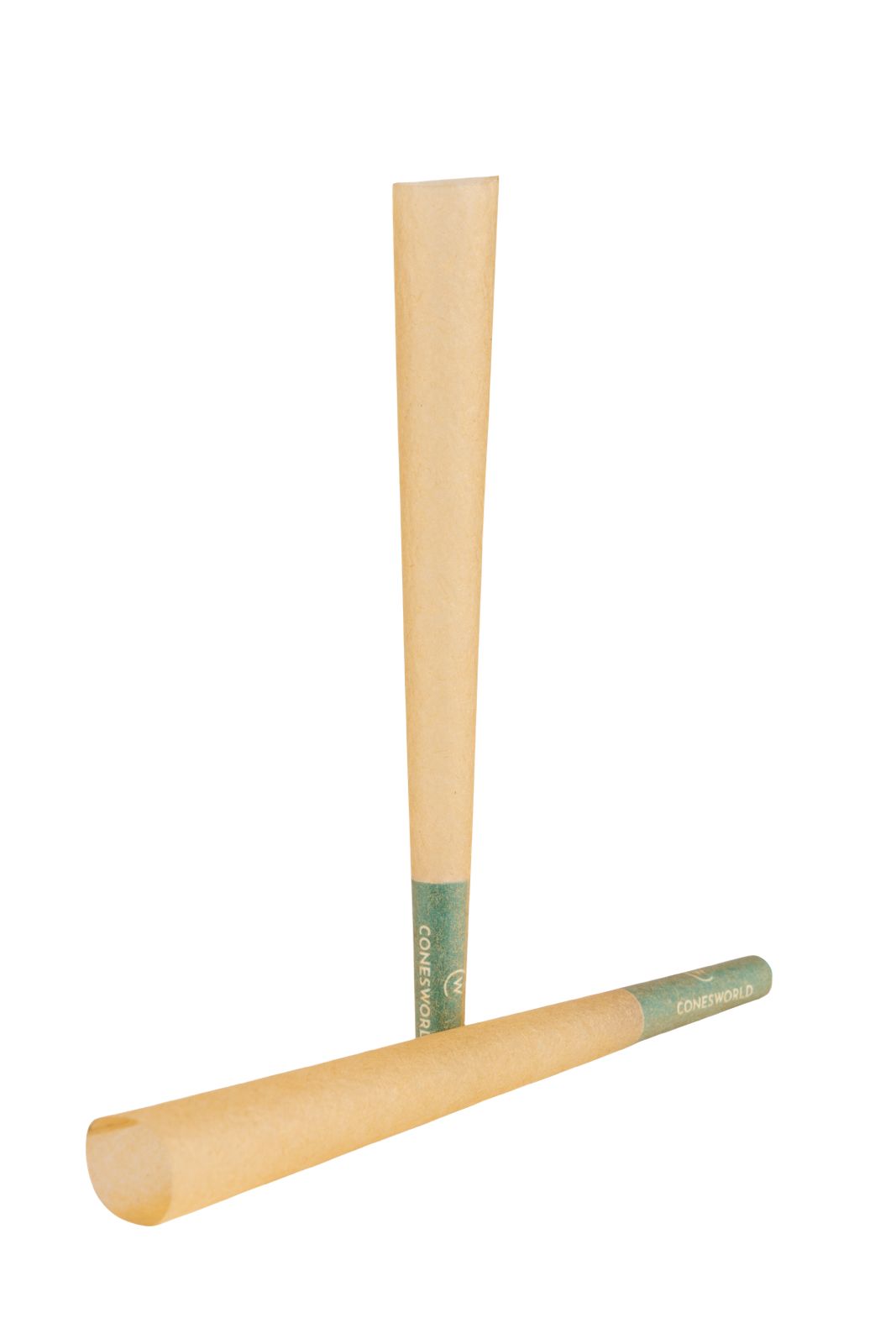 109 mm Unrefined Brown Pre-Rolled Cones w/ 26 mm Conical Wooden Tip -  [250 Cones per Box]