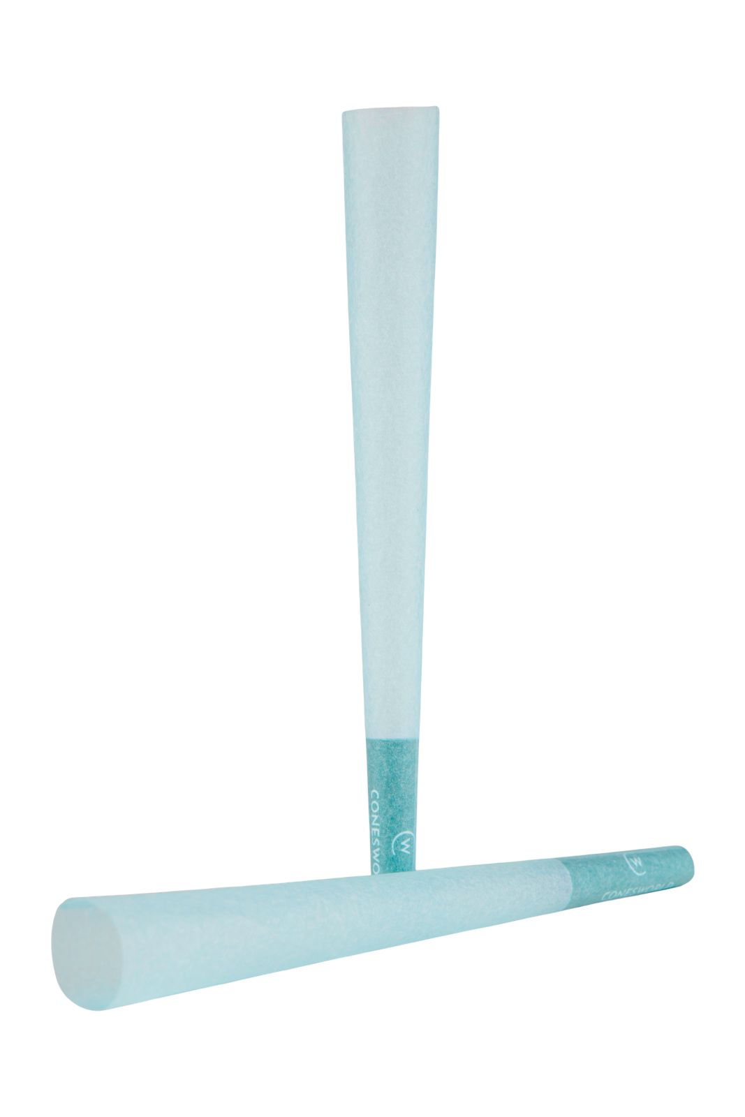 109 mm Blue Paper Pre-Rolled Cones w/ 26 mm Conical Wooden Tip -  [250 Cones per Box]