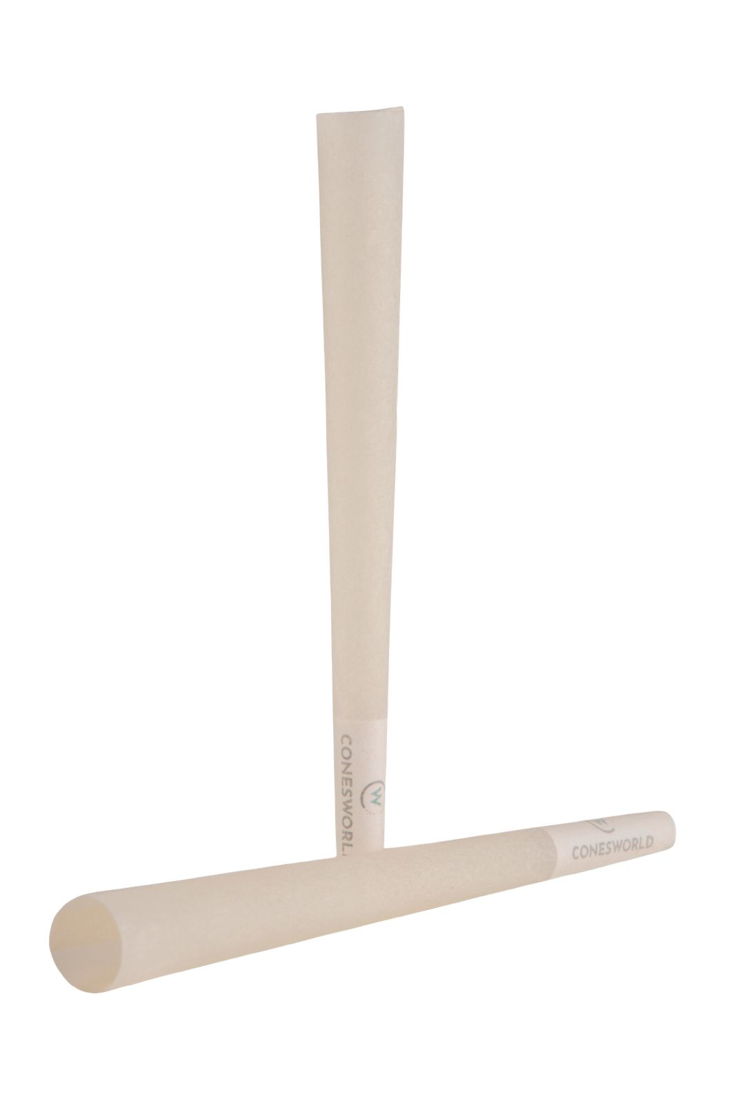 84 mm Unrefined Organic Hemp Pre-Rolled Cones w/ 26 mm Conical Wooden Tip -  [250 Cones per Box]