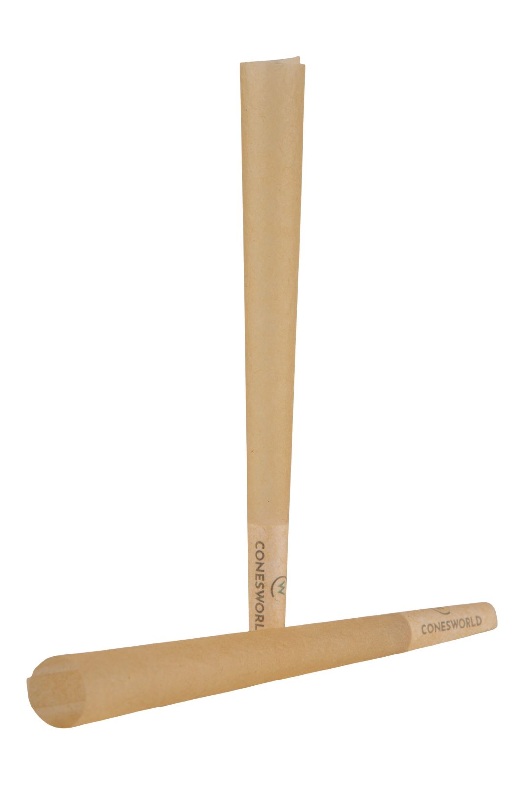 98 mm Unrefined Brown Pre-Rolled Cones w/ 21mm Plain White Filter Tip (M/W) -  [800 Cones per Box]