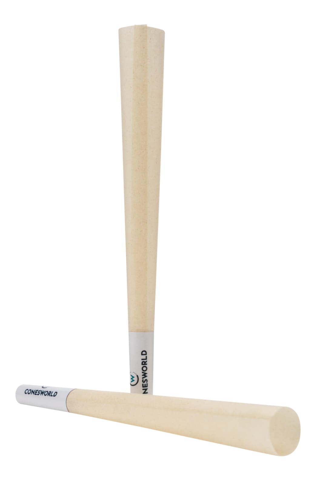 109 mm Unrefined Organic Hemp Pre-Rolled Cones w/ 26mm Plain White Filter Tip (M/W) -  [800 Cones per Box]