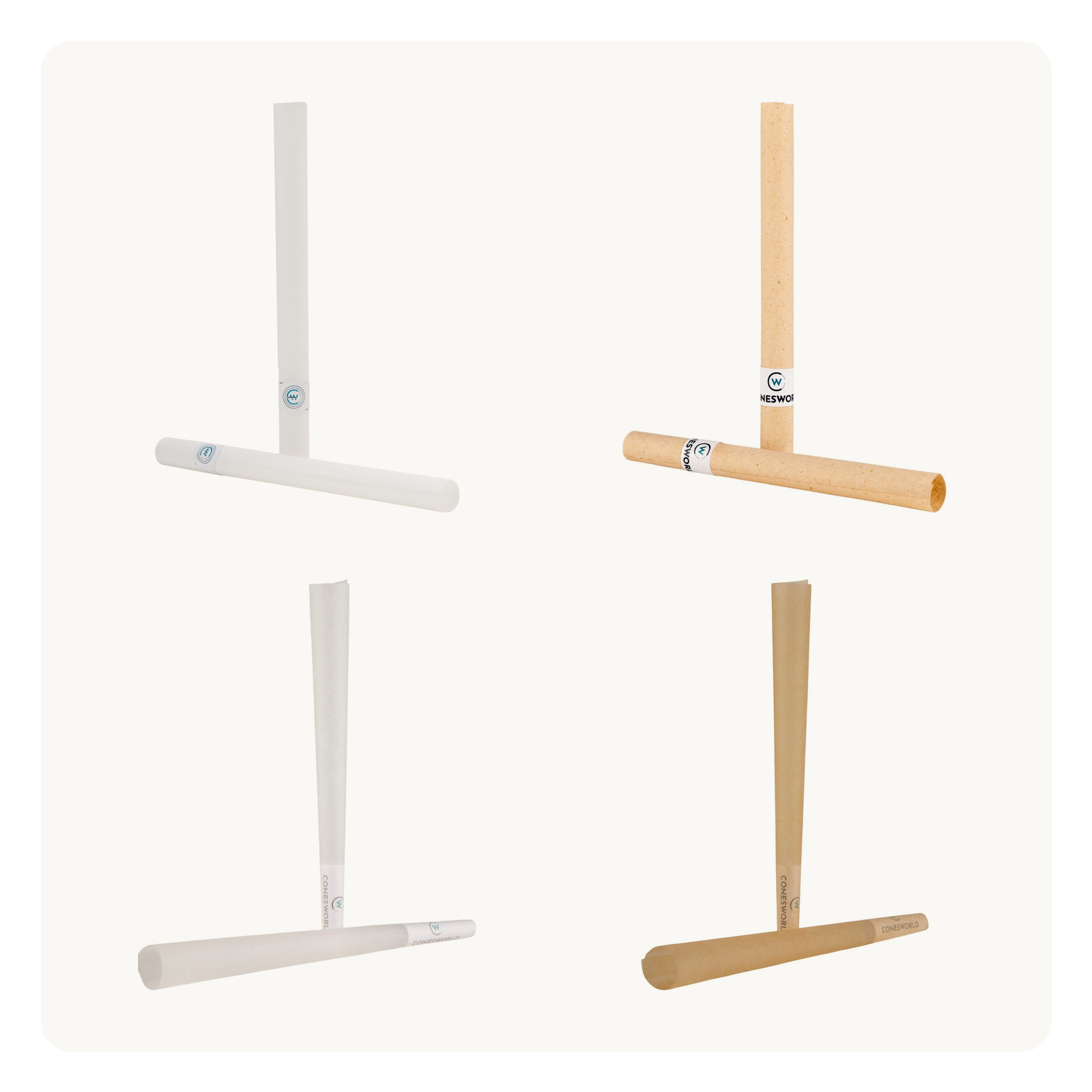 Tube + Cone Combo: Spiral-Tip Tubes and Pre-Rolled Cones, 4 Boxes: composite of the 4 products included